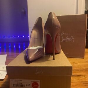 Christian Louboutin Women's Pink Patent Leather Heels